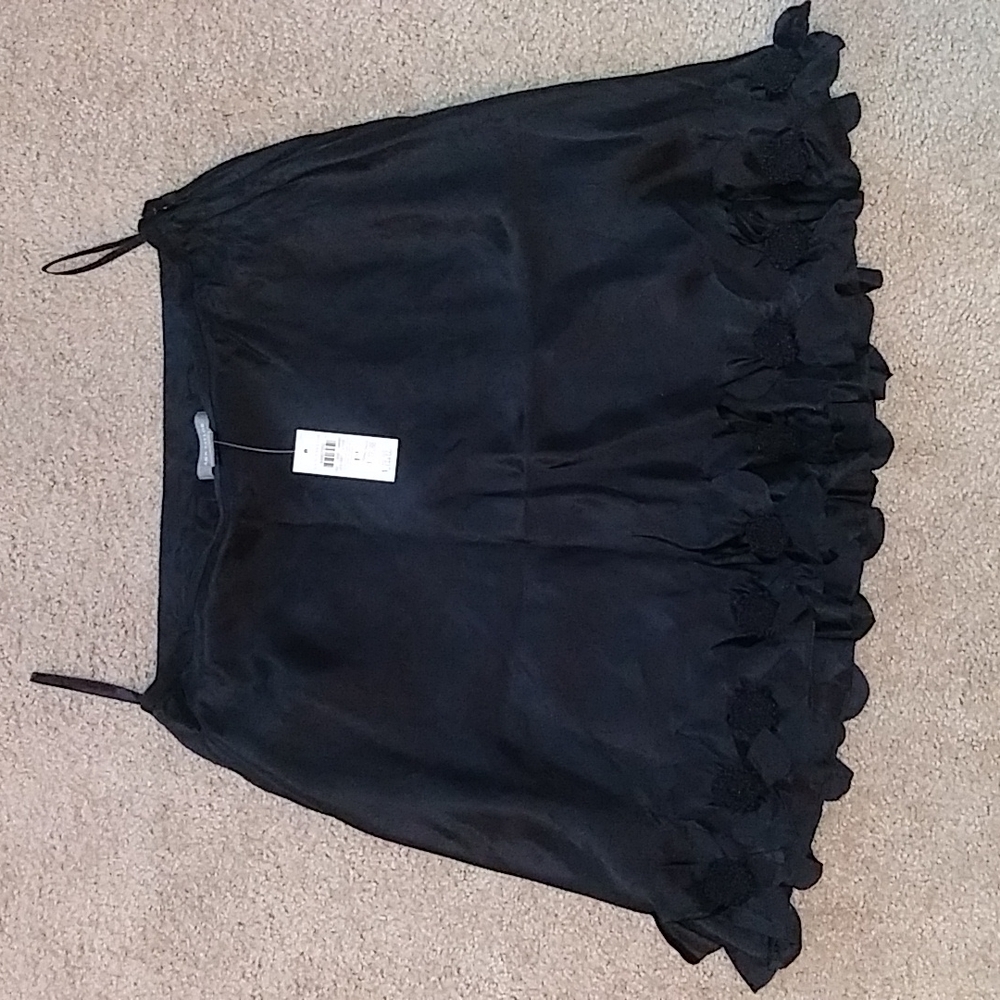 NWT Ann Taylor women's size 12 black short silk black skirt